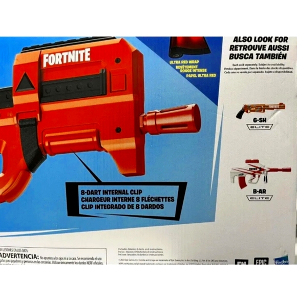 Hasbro Nerf F4106 Fortnite Compact SMG Motorized Elite Dart Blaster NIB - Picture 2 of 4